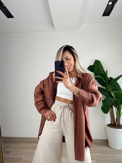 Kahve Taşlı Gömlek