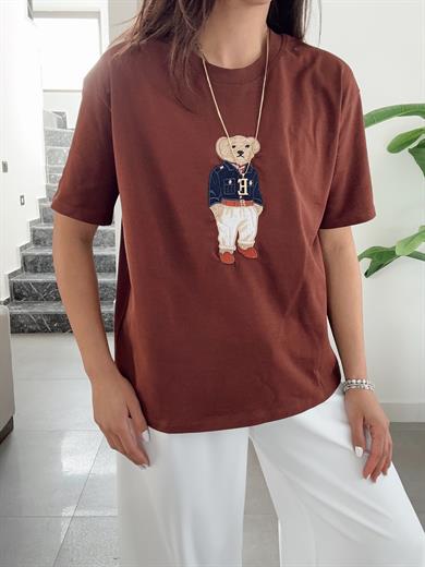 Kahve Teddy Basic Tişört