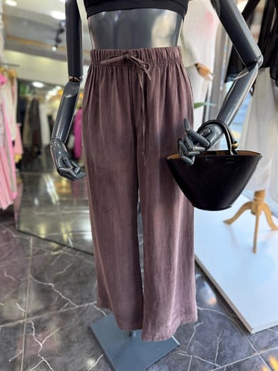 Kahve Tencel Cupra Pantolon