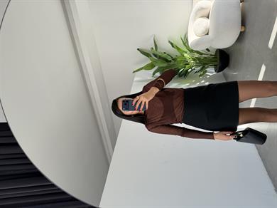 Kahve Transparan Bluz