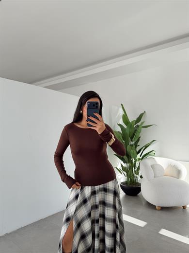 Kahve Uzun Kol Body