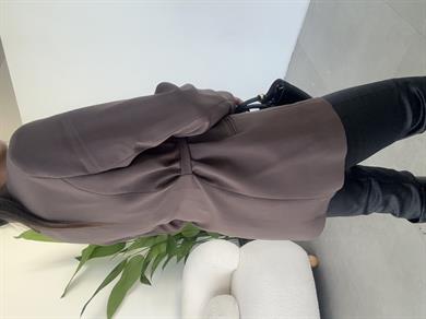 Kahve Yandan Bağlamalı Blazer