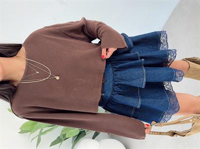 Kahve Yıkamalı Triko