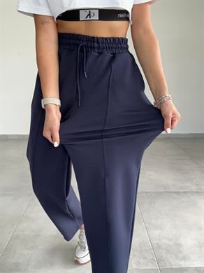 Kalila Lacivert Modal Çimalı Balon Pantolon