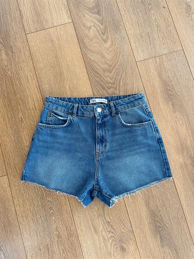 Kesik Paça Kot Şort