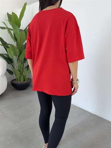 Kırmızı Ao Basic Tshirt