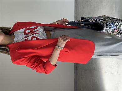 Kırmızı Blazer Ceket
