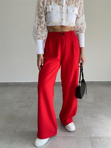 Kırmızı Hürrem Palazzo Pantolon