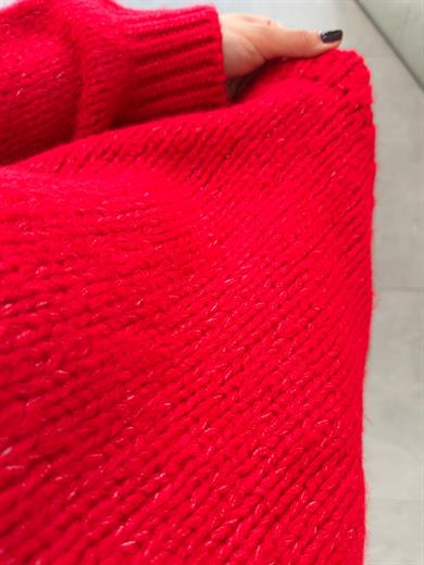 Kırmızı Uzun Kollu Kazak