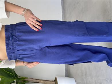 Körük Cepli Lacivert Pantolon