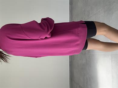 Koyu Fuşya Rezerve Yanları Yırtmaç Detaylı Sweat