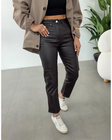 Koyu Kahve Mumlu Kaplama Jean