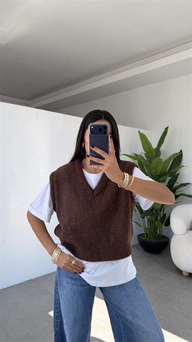 Koyu Tarçın Süveter