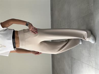 Krem Modal Kumaş Bol Paça Eşofman