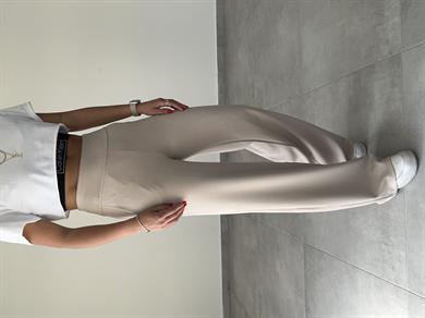 Krem Modal Kumaş Bol Paça Eşofman