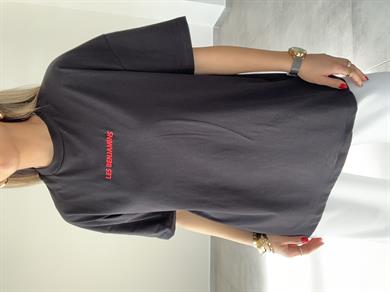 L-B Siyah Bisiklet Yaka Tişört