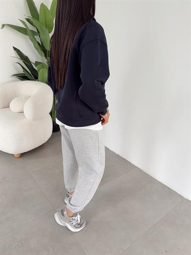 Lacivert Fermuarlı Sweat