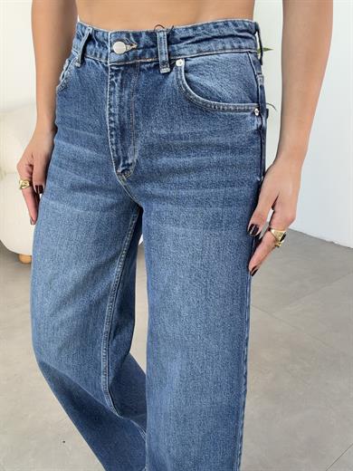 Lacivert Geniş Paça Palazzo Pantolon