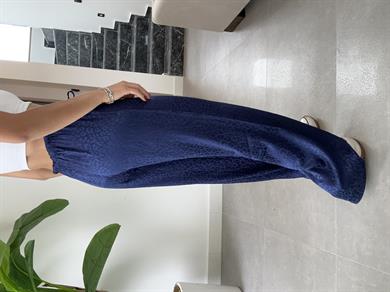 Lacivert Jakarlı Bol Paça Pantolon