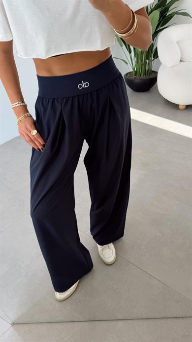 Lacivert Kalın Kemer Pantolon