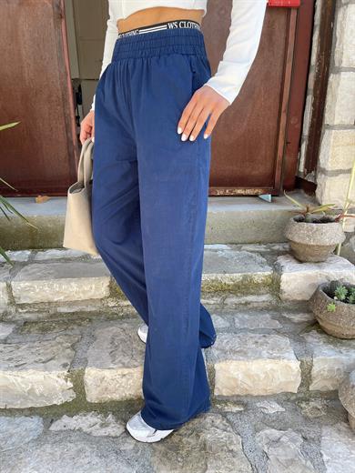 Lacivert Kemer Detaylı Pantolon