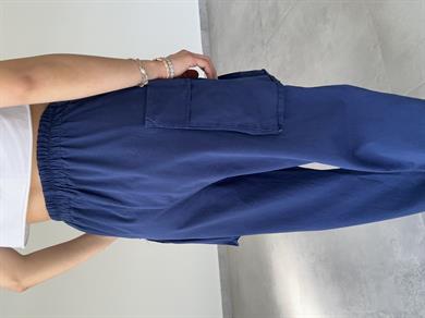 Lacivert Kemerli Kargo Pantolon