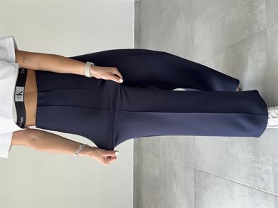 Lacivert Modal Kemersiz Çimalı Pantolon