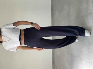 Lacivert Modal Kumaş Bol Paça Eşofman