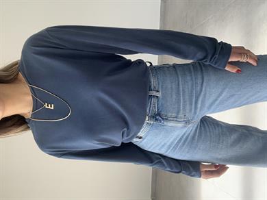 Lacivert Modal Kumaş Uzun Kol Basic