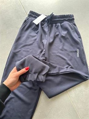 Lacivert Pamuklu Kumaş Eşofman Altı