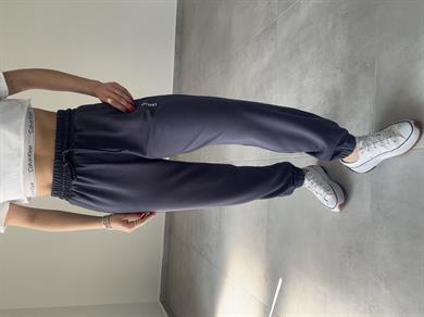 Lacivert Pamuklu Kumaş Eşofman Altı