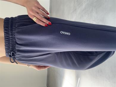 Lacivert Pamuklu Kumaş Eşofman Altı