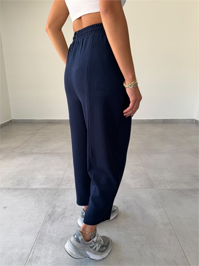 Lacivert Pike Çimalı Balon Pantolon