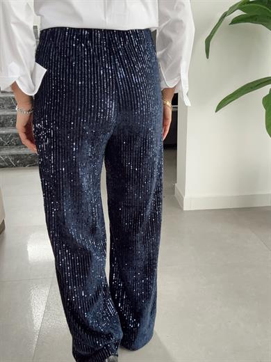 Lacivert Pullu Bol Paça Pantolon