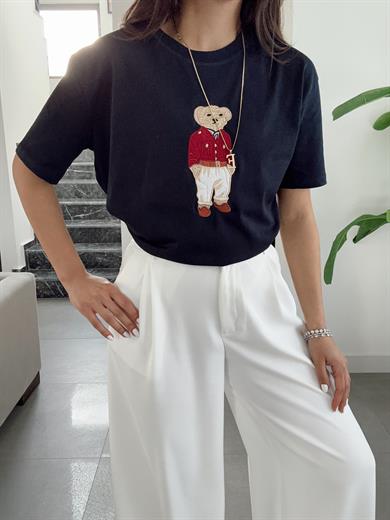 Lacivert Teddy Basic Tişört