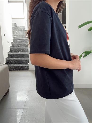 Lacivert Teddy Basic Tişört