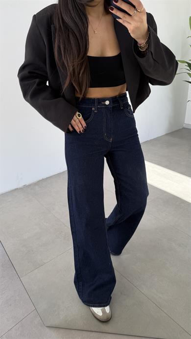 Lacivert Wideleg Jean