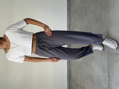 Lena Antrasit Paça Pileli Pantolon