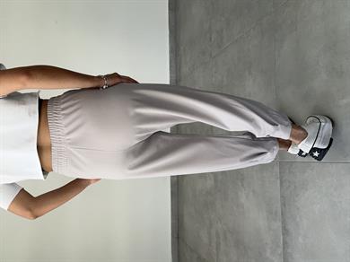 Lena Gri Paça Pileli Pantolon