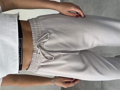 Lena Gri Paça Pileli Pantolon