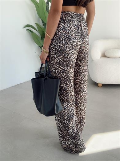 Leopar Bol Paça Pantolon