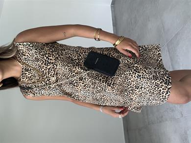 Leopar Desenli Elbise