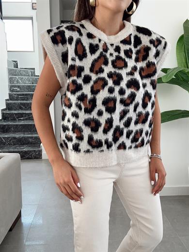 Leopar Desenli Süveter