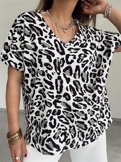 Leopar Siyah Tişört