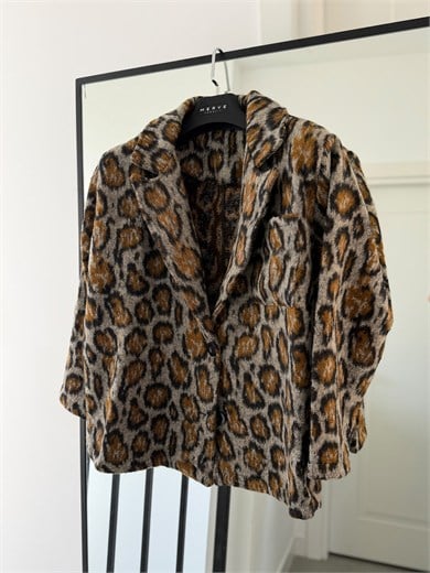 Leopar Vatkalı Ceket