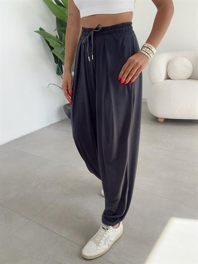 Liya Antrasit Modal Kumaş Tasarım Şalvar