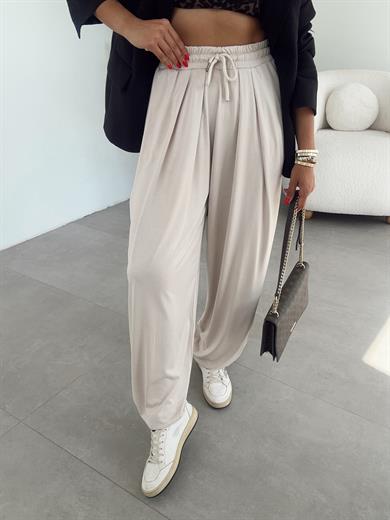 Liya Bej Modal Kumaş Tasarım Şalvar