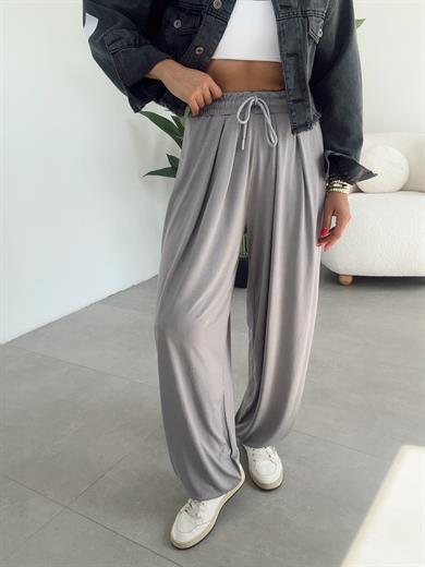 Liya Gri Modal Kumaş Tasarım Şalvar