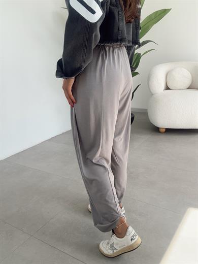 Liya Gri Modal Kumaş Tasarım Şalvar