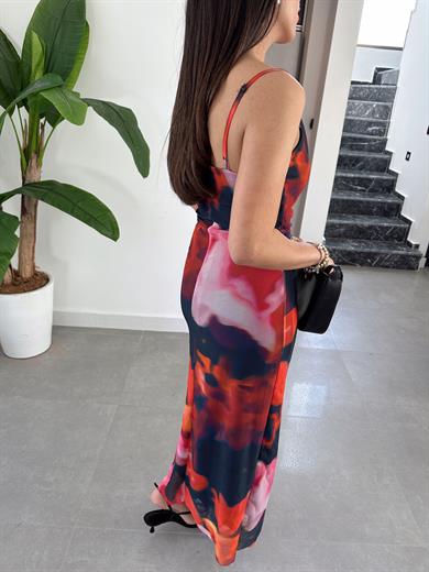 Losi Askılı Likralı Tül Elbise-3